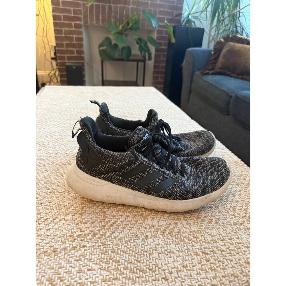 Adidas Cloudfoam Black Knit Running Shoes – Men’s 10